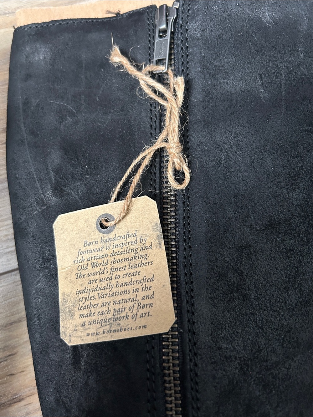 Born Black Mid-Calf Zip & Lace Heeled Boots - Picture 3 of 6